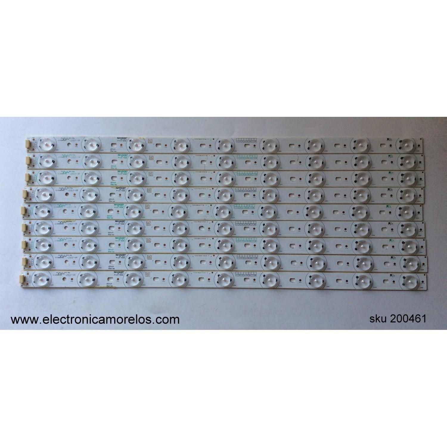 KIT DE LED PARA TV / SHARP LK460D3HA54 / F202X27WCA011951AH / J112E0036B / MODELO 46LB45RQ